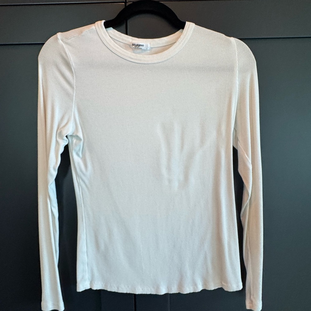 Zeagoo white long sleeve